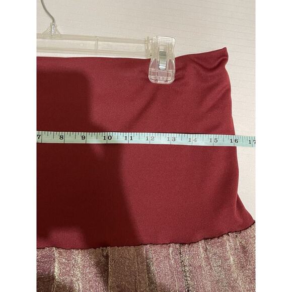 Vtg Chez Vous De France Maxi Boho peasant tiered Skirt 12 Y2K Fairy Goth Goblin - Picture 6 of 6